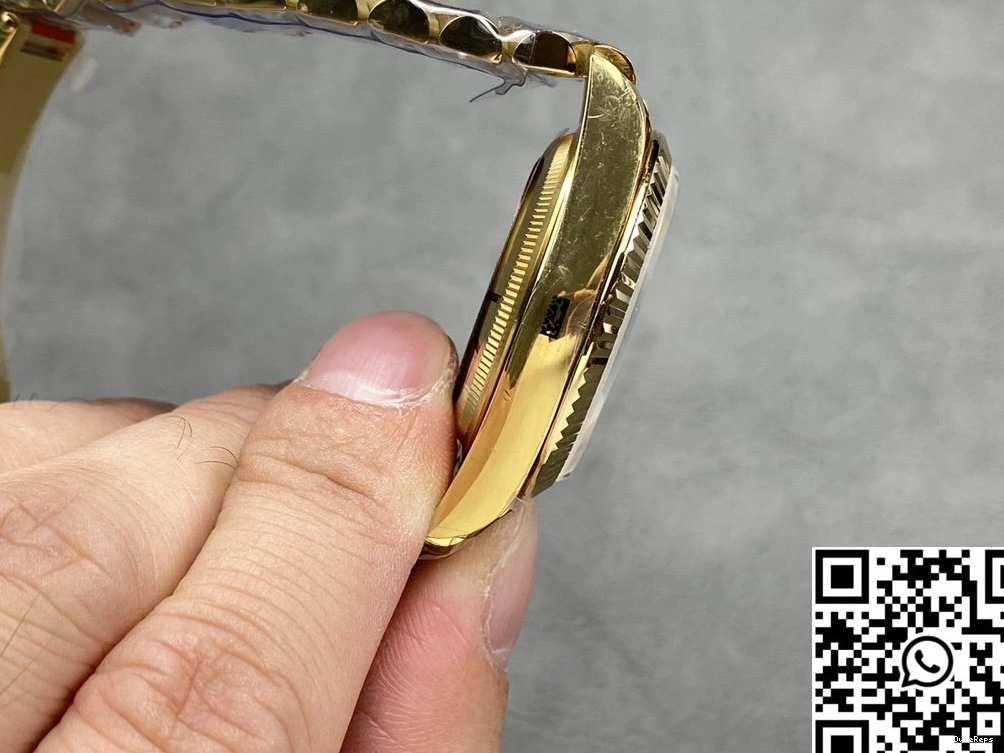 Gold Date Gold Rolex Yellow 36mm Dial v5 Day Tungsten Steel M128238-0045 QF Factory 0430